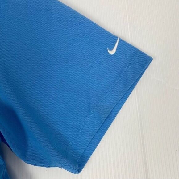 Nike Golf Shirt Mens Sz XL Blue Polo Dri Fit Short Sleeve Lightweight Used - Picture 7 of 15